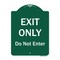 Signmission Exit Only Do Not Enter Heavy-Gauge Aluminum Architectural Sign, 24" H, GW-1824-9845 A-DES-GW-1824-9845 - alternate 1